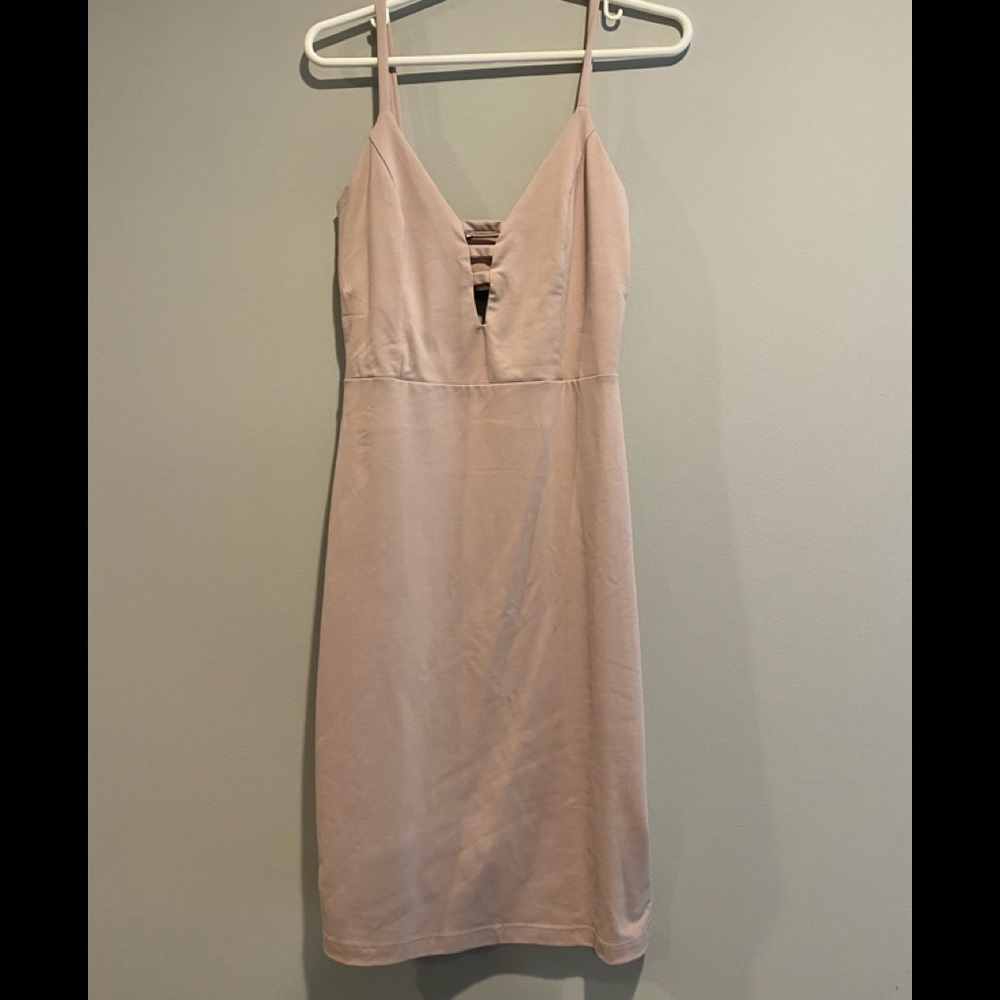 Nude Bodycon Mini Dress